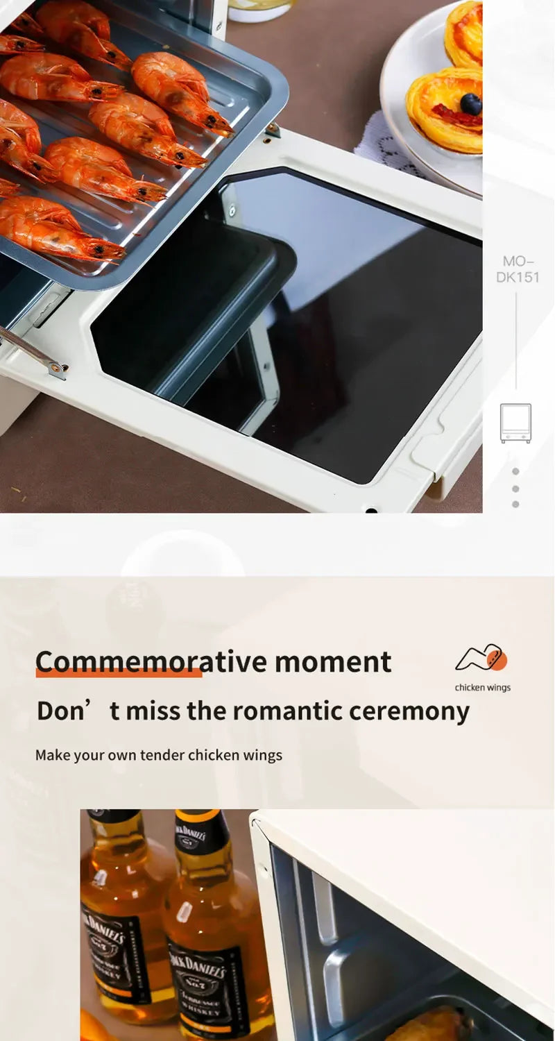 12L Large Capacity Electric Air Fryer Toaster Oven Mechanical Household Kitchen 360° Baking Convection Oven Oil-Free Deep Fryer