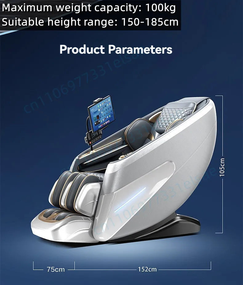 4D+6D Jade Massage Chair Full Body Daul Core Zero Gravity Stretch Shiatsu Massage Chairs with Heated Foot Rollers Body Scan