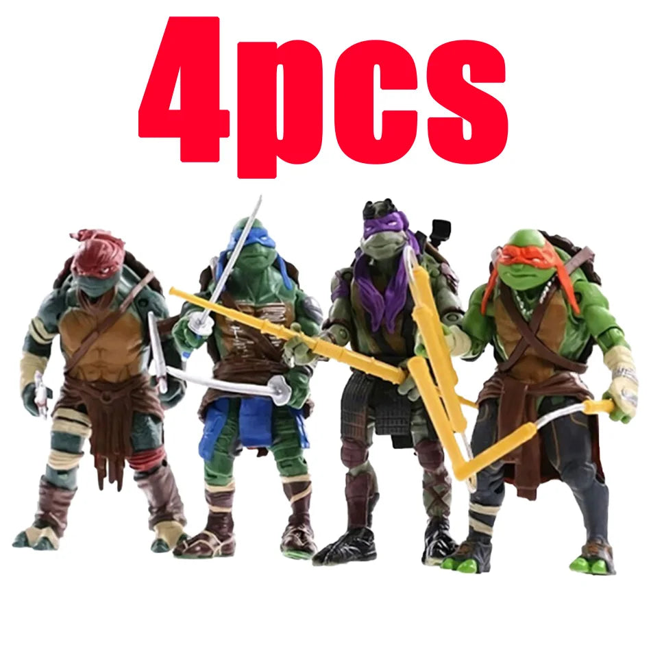 4 pcs or 6 pcs Teenage Mutant Ninja Turtles Action Figure TMNT  Limited Edition Action Figures Action Figures Movable Model Toy