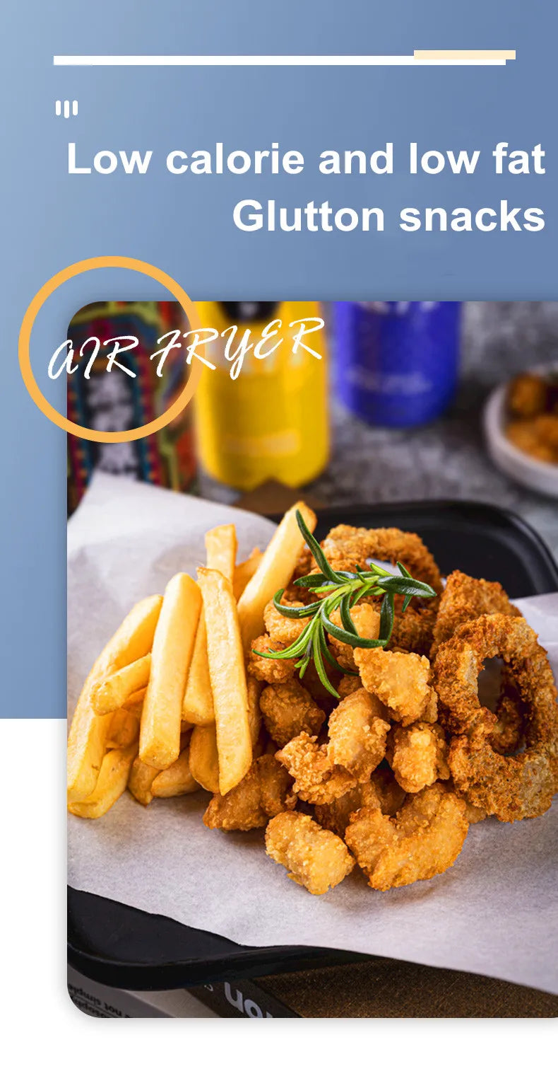 Air Fryer Household Large Capacity 15L Visual Oil-free Smart Oven  Fries Machine 220V 110V US EU 1500W Chicken Frying