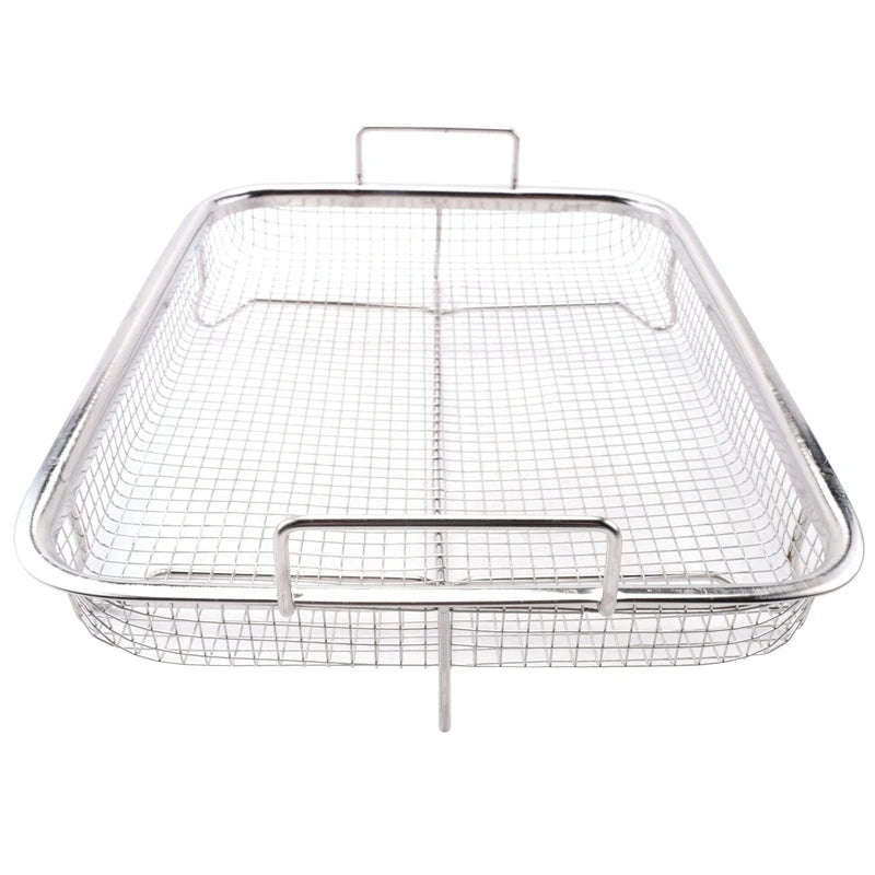 B82B-Air Fryer Basket For Oven,Stainless Steel Crisper Tray And Pan, Deluxe Air Fry In Your Oven, 4-Piece Set, For The Grill