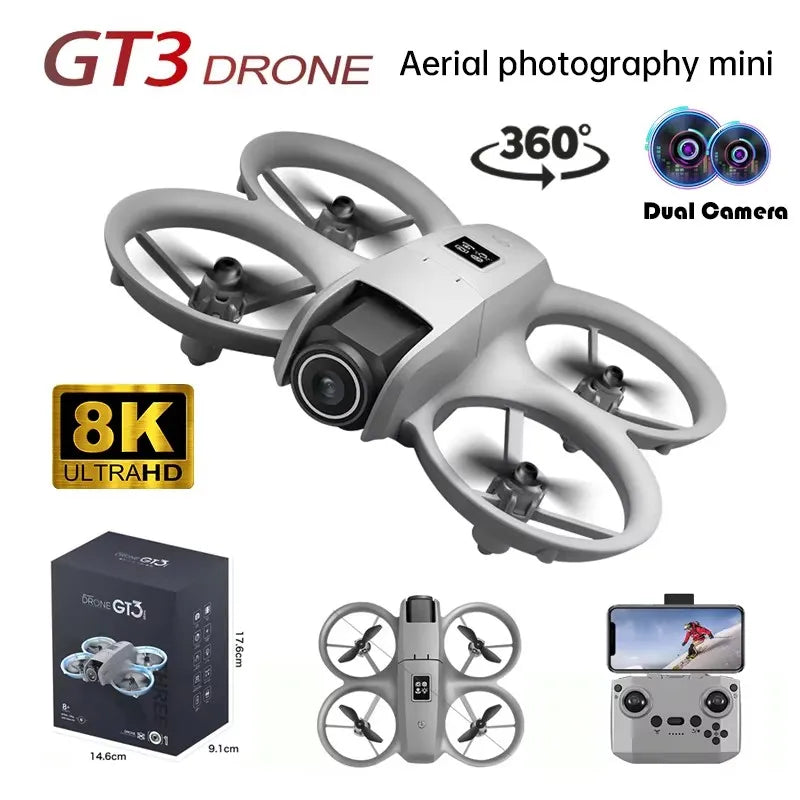 GT3 MAX High Quality Drone 5G 8K GPS Professional HD Aerial Photography Light Remote Control Aircraft Optical Flow Quadcopter