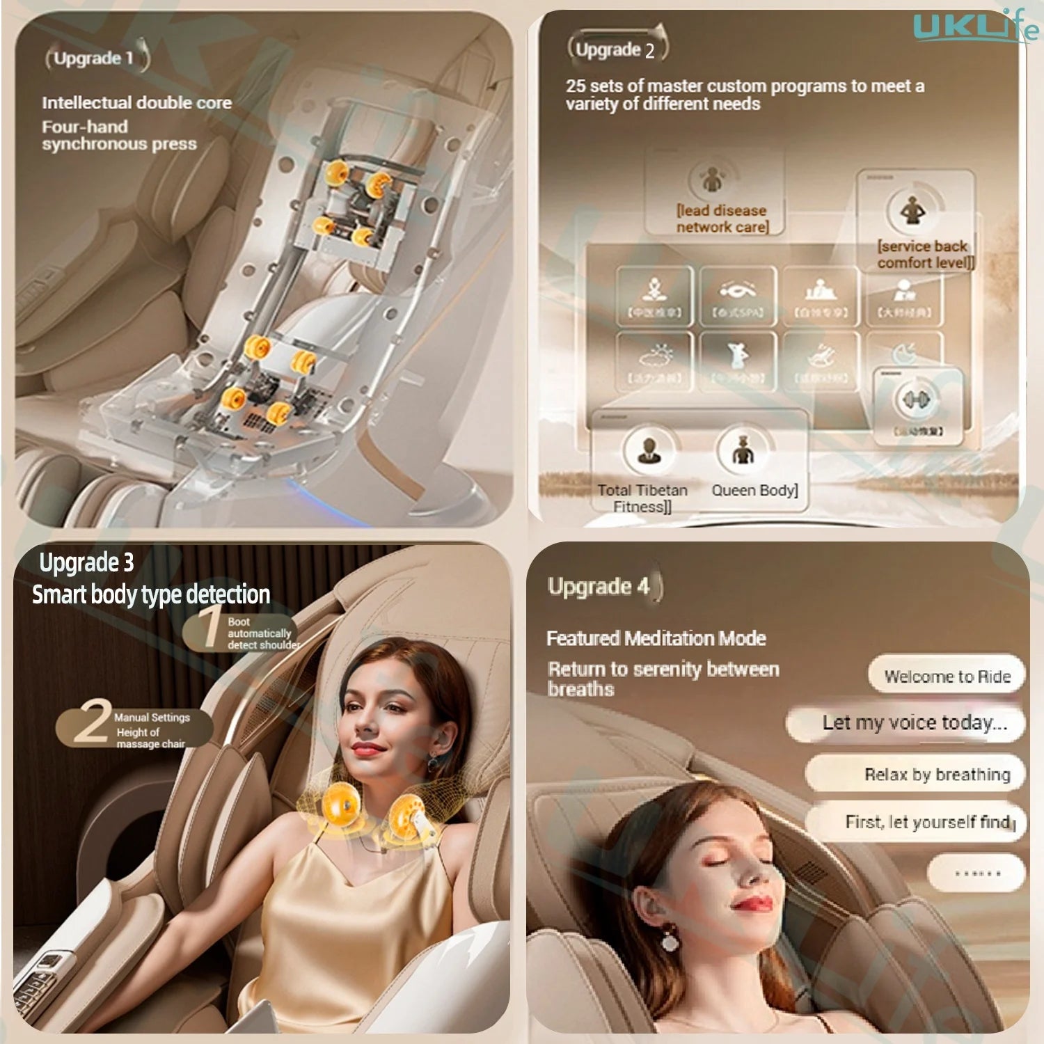 3 Year Warranty Dual-core 4D SL-Track Zero Gravity full body Massage Chair Home 3D Thai Stretch Electric leg lift Massage Sofa