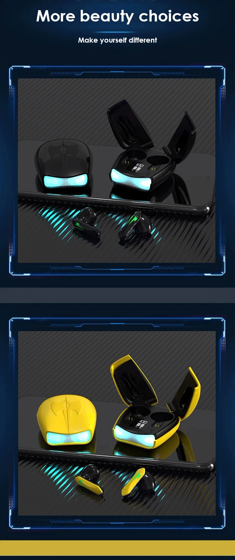 Bluetooth Earphones With Low Latency High Quality Gaming Long Battery Life Music Wireless Bluetooth Outdoor Sports Earphones