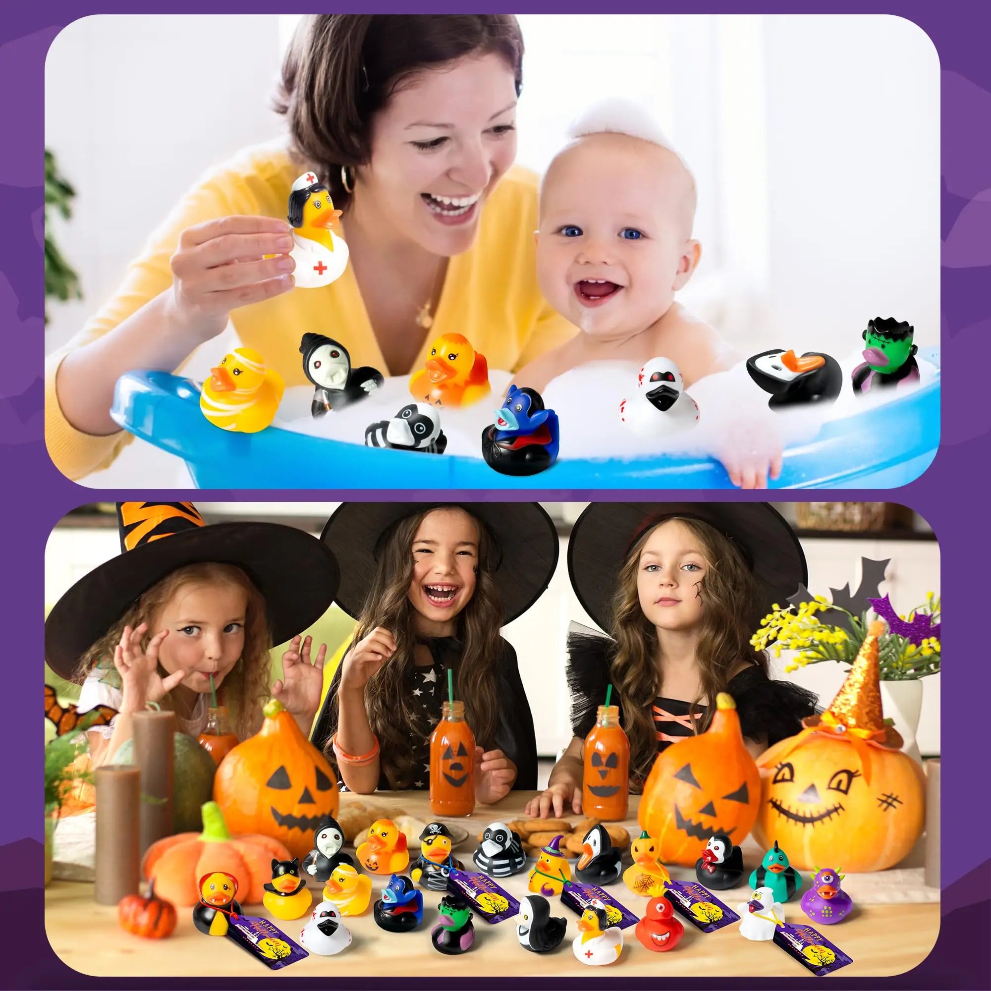 Halloween Rubber Ducks Bulk Halloween Style Ducks for Jeeps Ducking Trick or Treat Supplies Goodie Bag Fillers Party Favors