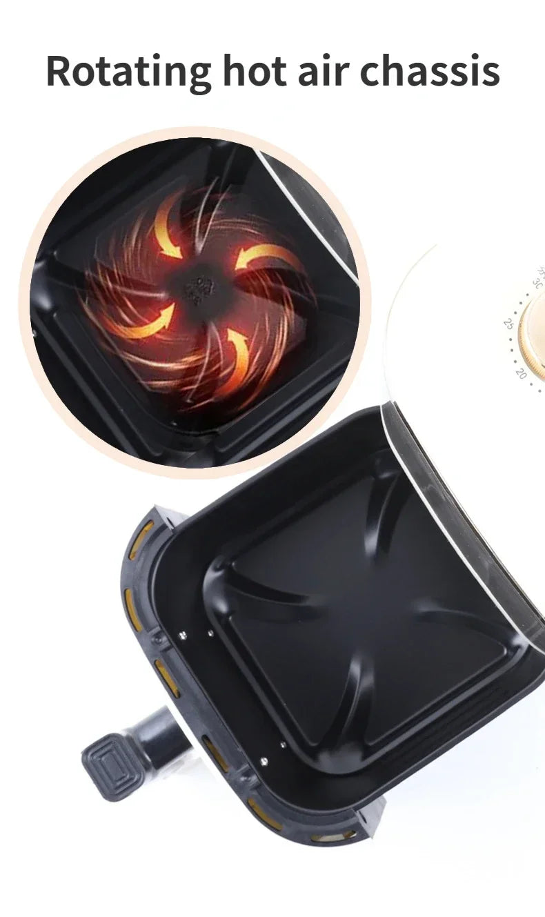 Air fryer multifunctional household high-capacity electric oven, fully automatic intelligent french fry machine