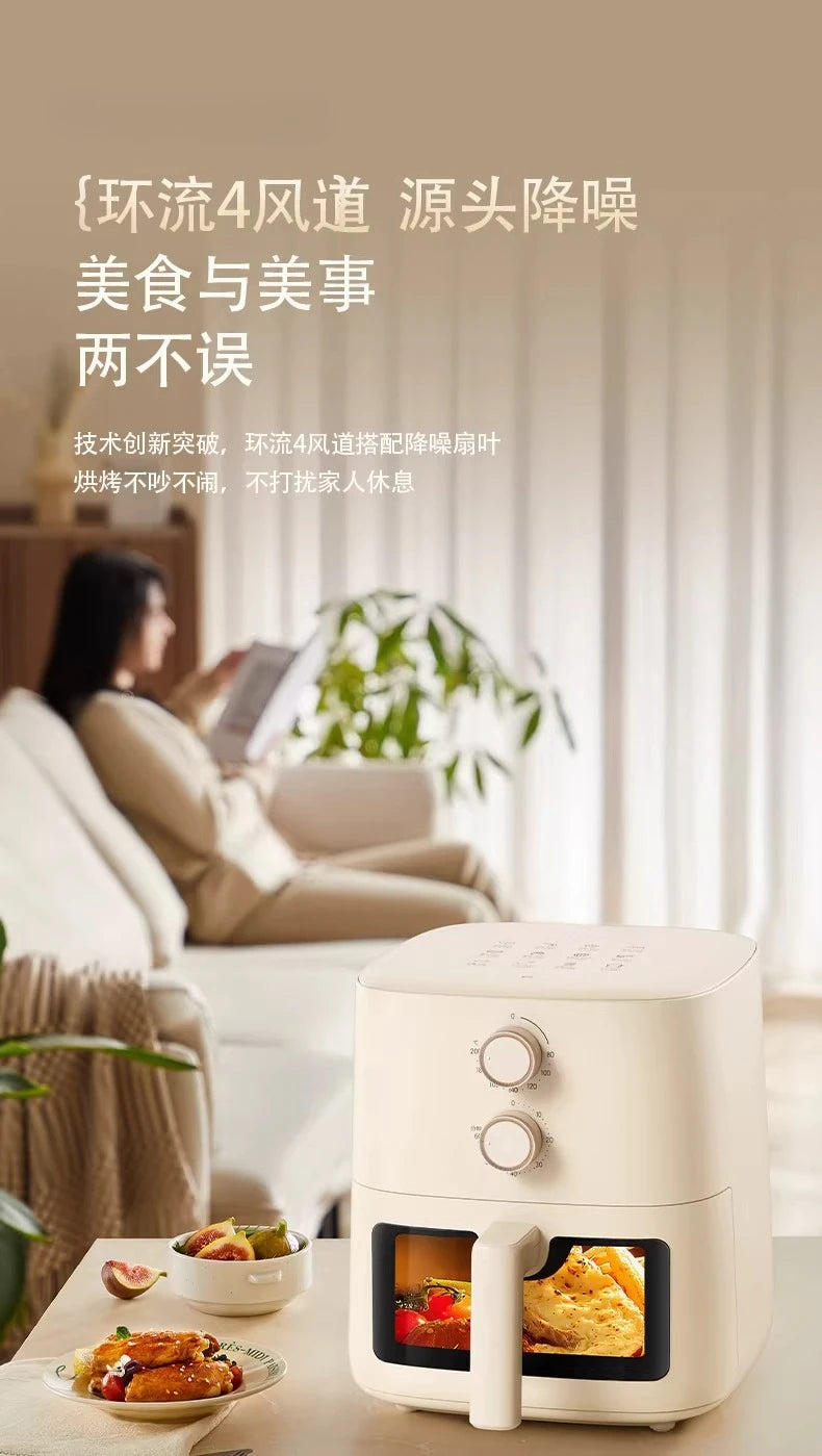Air fryer household visual no-turn small electric fryer electric oven integrated 220V 1500W