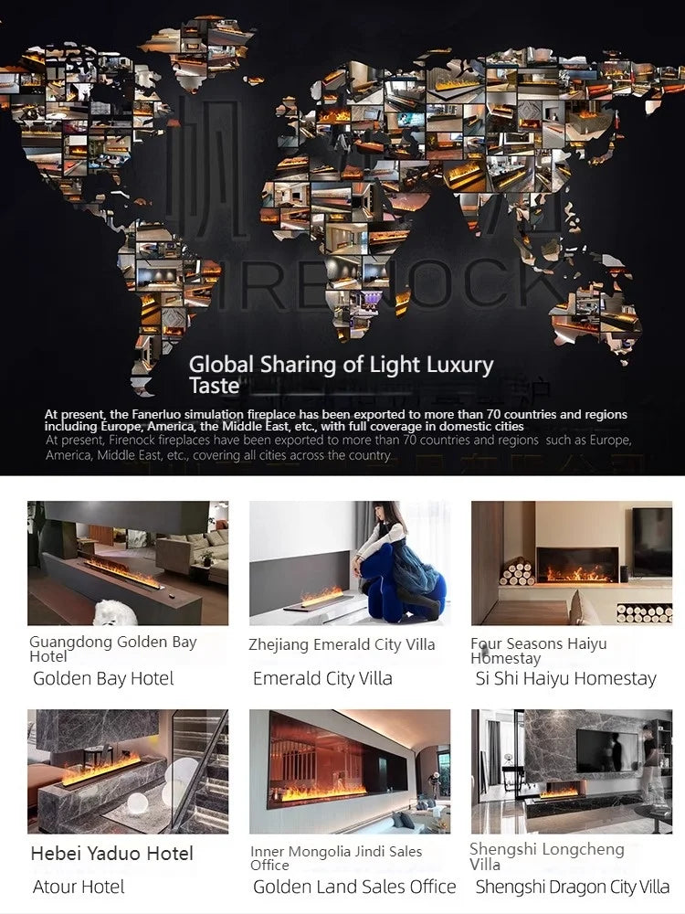 2025 Smart "Ambient Fireplace" with White Noise & Humidifier | 6D Holographic Flame & 10 Crackling Sound Effects | WiFi/Bluet