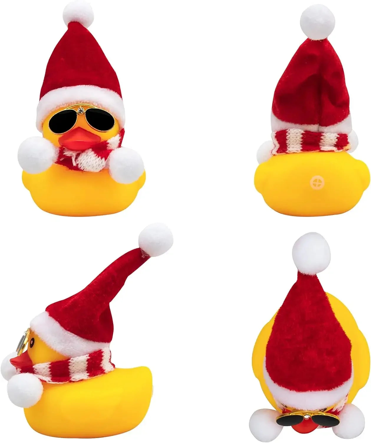 Christmas Motorcycle Accessories with Propeller Helmet Broken Wind Rubber Duck Toy Car Bicycle Small Yellow Duck Car Decoration