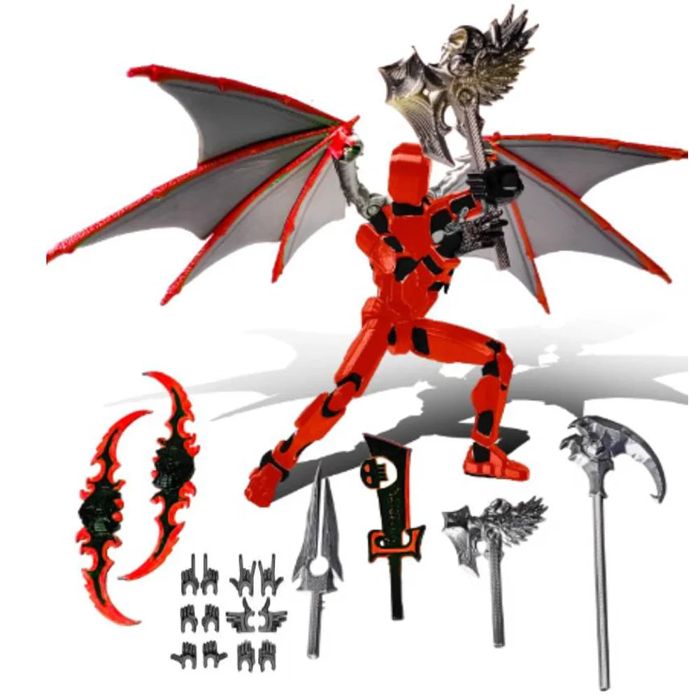 13 Multi-Jointed Action Figures with Multiple Accessories 3D Printed Action Figures Toys Movable Lucky 13 Action Figure Dummy