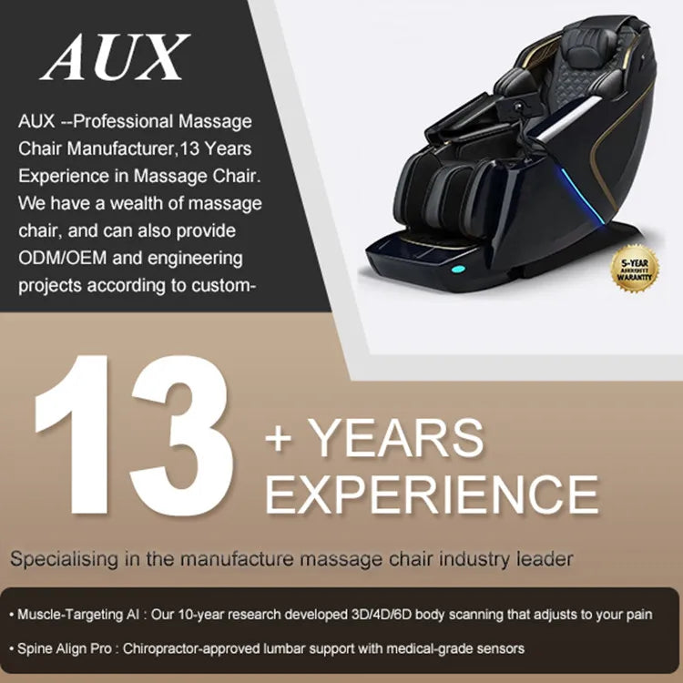 4D+6D Jade Massage Chair Full Body Daul Core Zero Gravity Stretch Shiatsu Massage Chairs with Heated Foot Rollers Body Scan