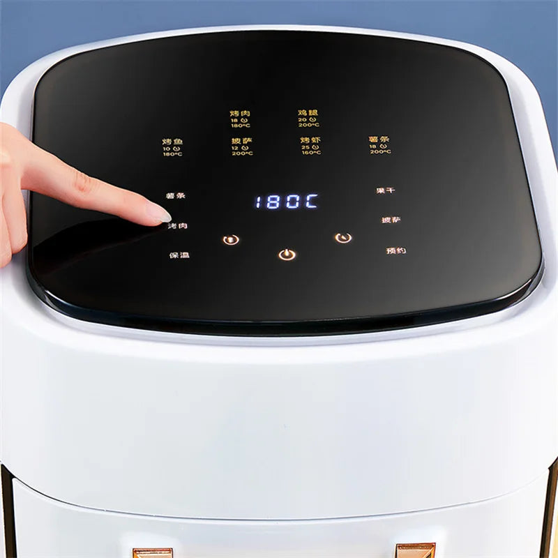 Air Fryer Household Large Capacity 15L Visual Oil-free Smart Oven  Fries Machine 220V 110V US EU 1500W Chicken Frying