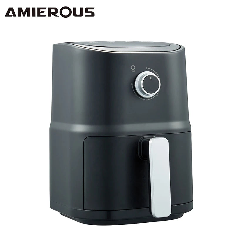 AMIEROUS Portable Air Fryer 24V DC 3.0L One-click Easy Operation Multicooker for Car Truck Travel RV Camping Black Quick & Easy