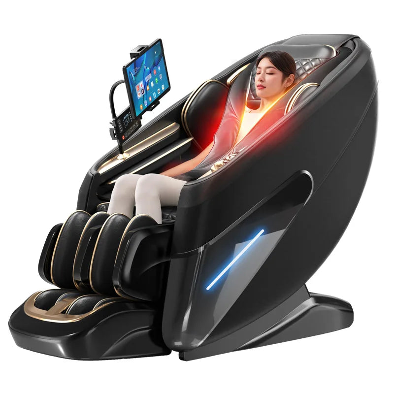 4D+6D Jade Massage Chair Full Body Daul Core Zero Gravity Stretch Shiatsu Massage Chairs with Heated Foot Rollers Body Scan