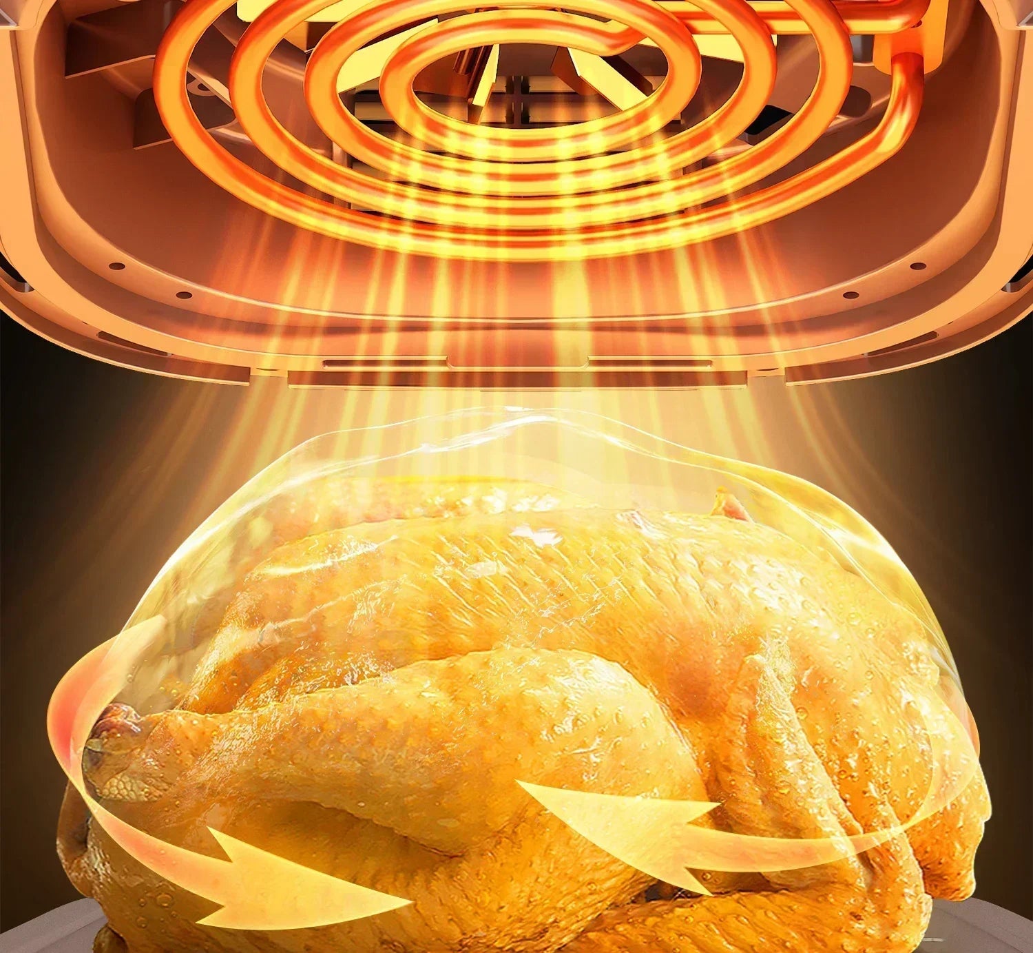 220V AUX Air Fryer and Oven Combo: Multifunctional, Fully Automatic, No Oil Technology, Easy-to-clean FC